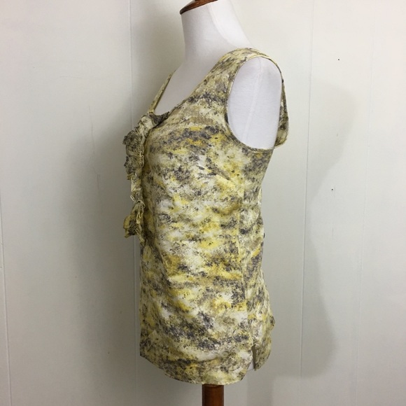 Talbots Sleeveless Scoop Neck Smocked Cotton Top - Picture 5 of 8